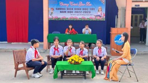 Liên đội THCS Bình Phú tổ chức giao lưu gương điển hình học tốt